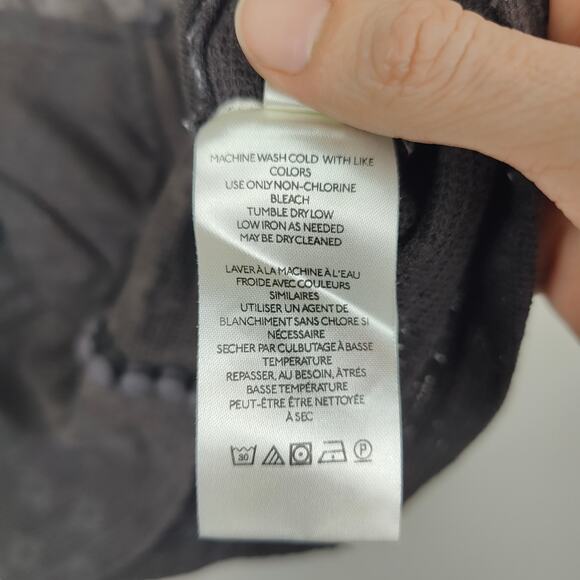 Free People Heartstrings Puff Sheer Crop Top Womens Small Soft Black Lace - Picture 6 of 8